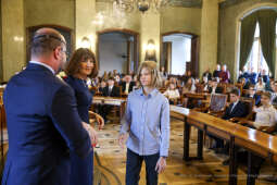 Laur Olimpijski, dyplomy, zdolni uczniowie, szkoły podstawowe, wręczenie, Buszek, Korfel-Jasińska