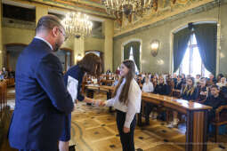 Laur Olimpijski, dyplomy, zdolni uczniowie, szkoły podstawowe, wręczenie, Buszek, Korfel-Jasińska