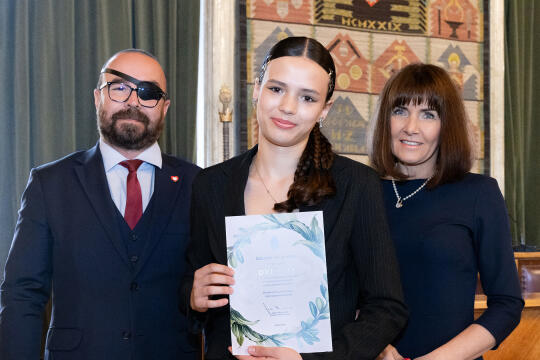 Laur Olimpijski, dyplomy, zdolni uczniowie, szkoły podstawowe, wręczenie, Buszek, Korfel-Jasińska