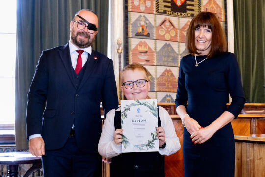 Laur Olimpijski, dyplomy, zdolni uczniowie, szkoły podstawowe, wręczenie, Buszek, Korfel-Jasińska