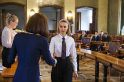 Laur Olimpijski, dyplomy, zdolni uczniowie, szkoły podstawowe, wręczenie, Buszek, Korfel-Jasińska