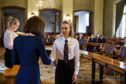 Laur Olimpijski, dyplomy, zdolni uczniowie, szkoły podstawowe, wręczenie, Buszek, Korfel-Jasińska