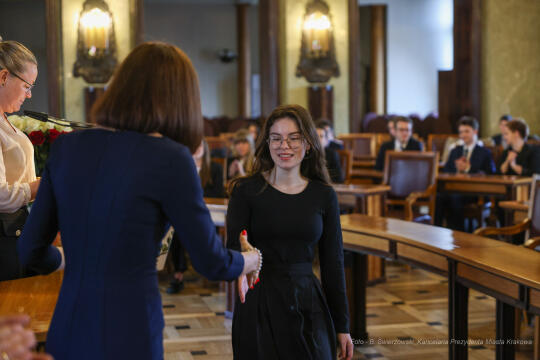 Laur Olimpijski, dyplomy, zdolni uczniowie, szkoły podstawowe, wręczenie, Buszek, Korfel-Jasińska