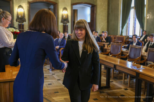 Laur Olimpijski, dyplomy, zdolni uczniowie, szkoły podstawowe, wręczenie, Buszek, Korfel-Jasińska