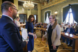 Laur Olimpijski, dyplomy, zdolni uczniowie, szkoły podstawowe, wręczenie, Buszek, Korfel-Jasińska