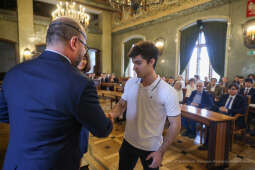 Laur Olimpijski, dyplomy, zdolni uczniowie, szkoły podstawowe, wręczenie, Buszek, Korfel-Jasińska