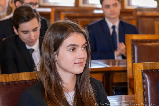 Laur Olimpijski, dyplomy, zdolni uczniowie, szkoły ponadpodstawowe, wręczenie, Buszek, Korfel-Jasi