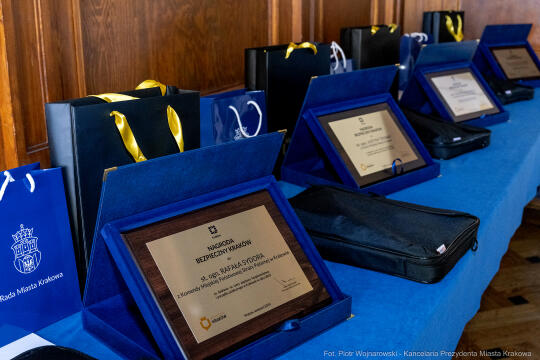 policja, straż miejska, straż pożarna, Jastrząb, Majchrowski, nagrody, Bezpieczny Kraków