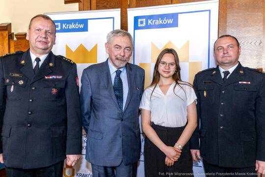 policja, straż miejska, straż pożarna, Jastrząb, Majchrowski, nagrody, Bezpieczny Kraków