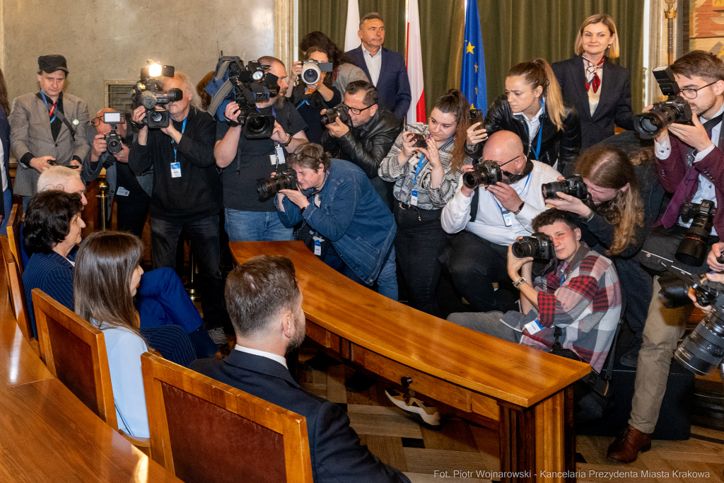 prezydent, Miszalski, zaprzysiężenie, ślubowanie, Majchrowski, uroczystość  Autor: P. Wojnarowski