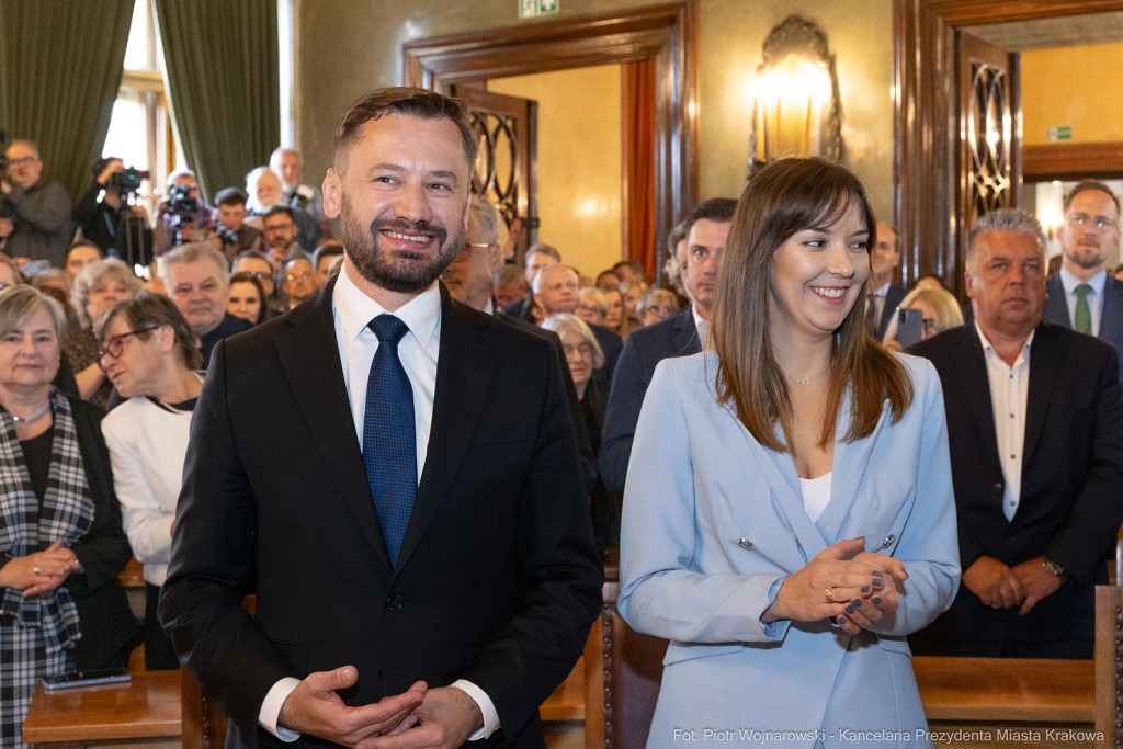 prezydent, Miszalski, zaprzysiężenie, ślubowanie, Majchrowski, uroczystość  Autor: P. Wojnarowski