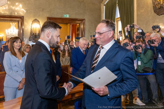 prezydent, Miszalski, zaprzysiężenie, ślubowanie, Majchrowski, uroczystość