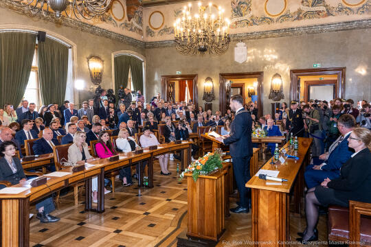 prezydent, Miszalski, zaprzysiężenie, ślubowanie, Majchrowski, uroczystość