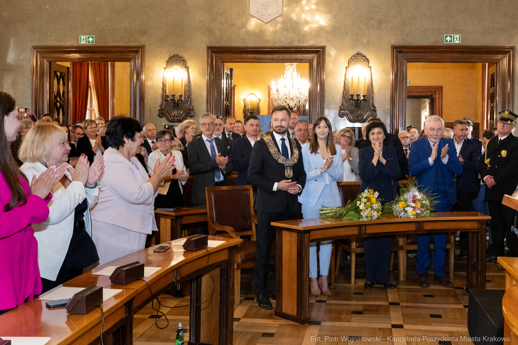 prezydent, Miszalski, zaprzysiężenie, ślubowanie, Majchrowski, uroczystość  Autor: P. Wojnarowski