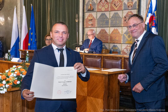 umk_9894.jpg-sesja, pierwsza, Rada Miasta Krakowa, IX kadencja, ślubowanie, radni, rajcy