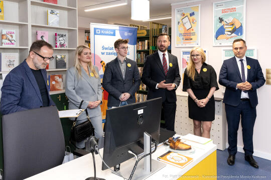 prezydent, Miszalski, Biblioteka Kraków, otwarcie, osiedle Gotyk, Meiera, Kosek, Polna