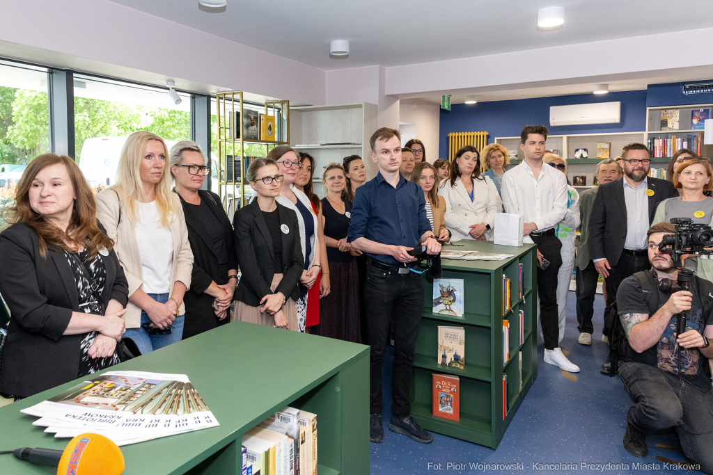 prezydent, Miszalski, Biblioteka Kraków, otwarcie, osiedle Gotyk, Meiera, Kosek, Polna  Autor: P. Wojnarowski