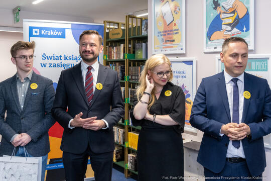 prezydent, Miszalski, Biblioteka Kraków, otwarcie, osiedle Gotyk, Meiera, Kosek, Polna