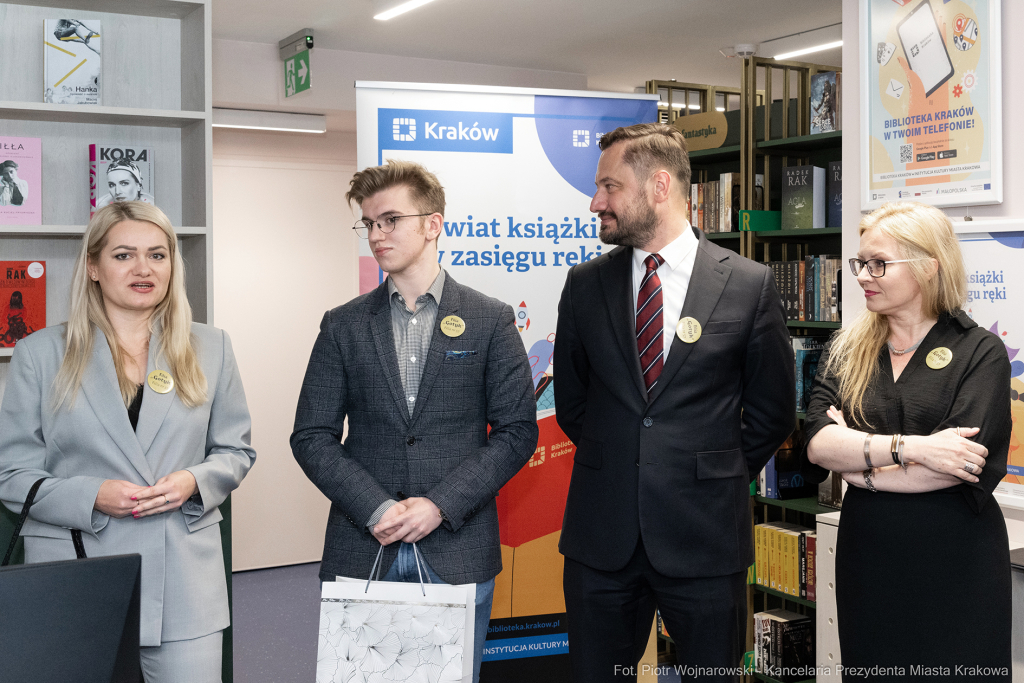 prezydent, Miszalski, Biblioteka Kraków, otwarcie, osiedle Gotyk, Meiera, Kosek, Polna  Autor: P. Wojnarowski