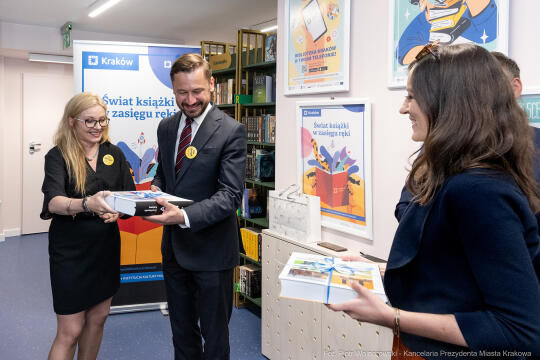 prezydent, Miszalski, Biblioteka Kraków, otwarcie, osiedle Gotyk, Meiera, Kosek, Polna