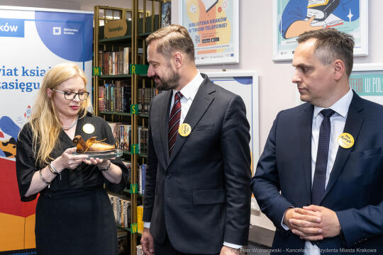 prezydent, Miszalski, Biblioteka Kraków, otwarcie, osiedle Gotyk, Meiera, Kosek, Polna