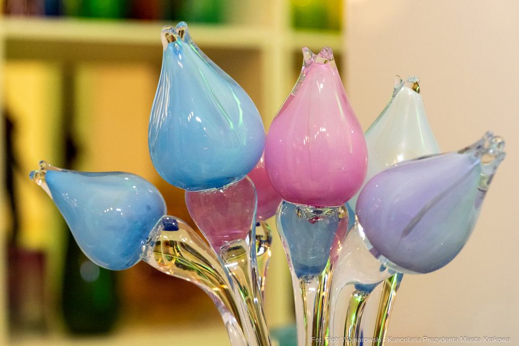 Prezydent, Miszalski, Krakowska Huta Szkła, wernisaż, wystawa, Eksperyment, szkło, szklane  Autor: P. Wojnarowski