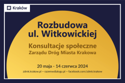 Logo: Konsultacje społeczne dotyczące rozbudowy ul. Witkowickiej