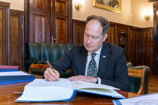 Prezydent, Miszalski, Mark Brzezinski, ambasador USA, spotkanie, Kraków