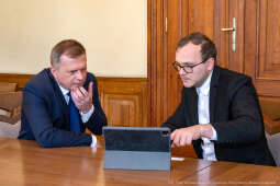 Andrij Moskalenko, Wicemer Lwowa, Stanisław Mazur, I Zastępca Prezydenta Krakowa spotkanie, Krakó