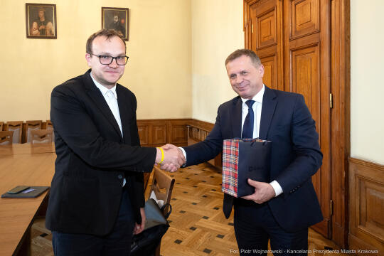 Andrij Moskalenko, Wicemer Lwowa, Stanisław Mazur, I Zastępca Prezydenta Krakowa spotkanie, Krakó