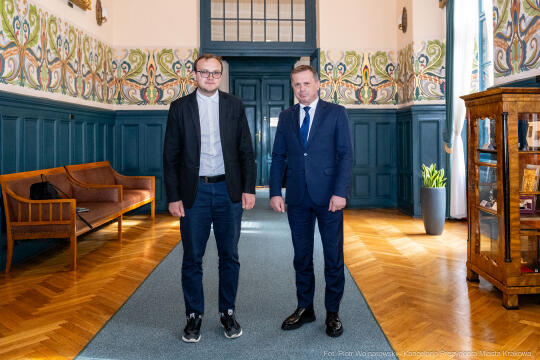 Andrij Moskalenko, Wicemer Lwowa, Stanisław Mazur, I Zastępca Prezydenta Krakowa spotkanie, Krakó