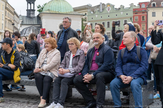 Miszalski, prezydent, obchody, Dzień Wolności i Praw Obywatelskich, obchody, Rynek, korowód, Drze