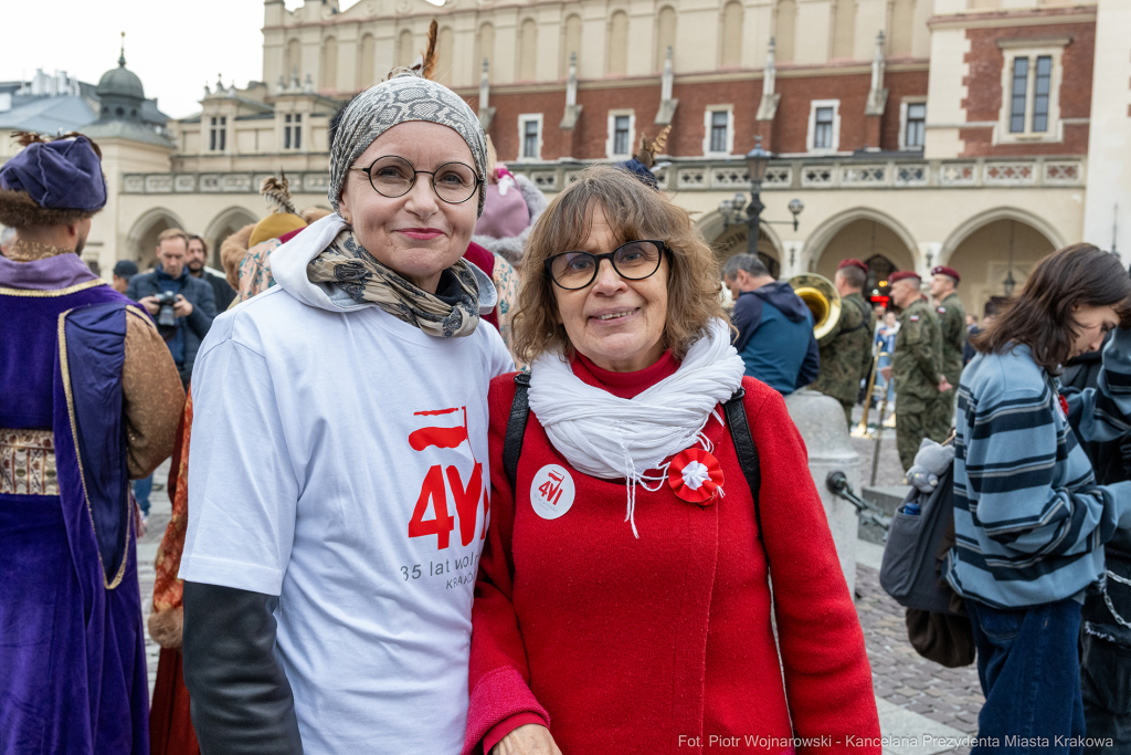 Miszalski, prezydent, obchody, Dzień Wolności i Praw Obywatelskich, obchody, Rynek, korowód, Drze  Autor: P. Wojnarowski