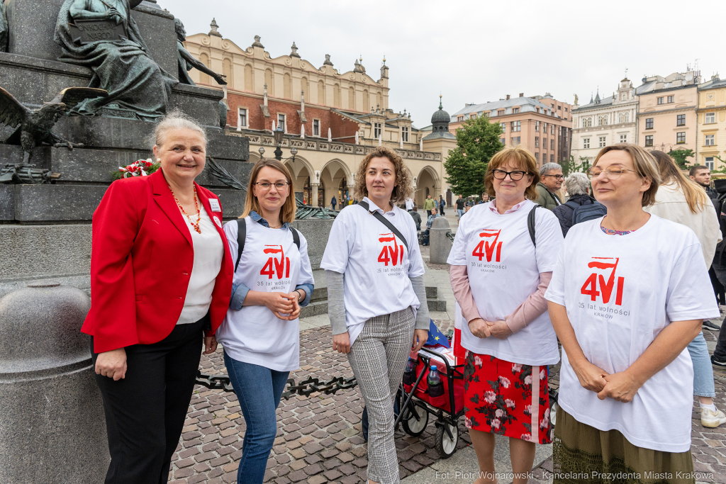 Miszalski, prezydent, obchody, Dzień Wolności i Praw Obywatelskich, obchody, Rynek, korowód, Drze  Autor: P. Wojnarowski