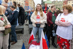 Miszalski, prezydent, obchody, Dzień Wolności i Praw Obywatelskich, obchody, Rynek, korowód, Drze