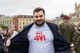 Miszalski, prezydent, obchody, Dzień Wolności i Praw Obywatelskich, obchody, Rynek, korowód, Drze