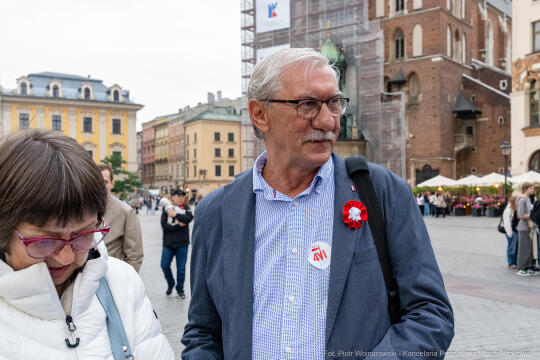 Miszalski, prezydent, obchody, Dzień Wolności i Praw Obywatelskich, obchody, Rynek, korowód, Drze