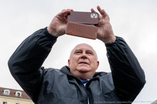 Miszalski, prezydent, obchody, Dzień Wolności i Praw Obywatelskich, obchody, Rynek, korowód, Drze