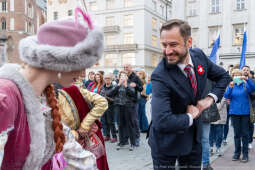 Miszalski, prezydent, obchody, Dzień Wolności i Praw Obywatelskich, obchody, Rynek, korowód, Drze