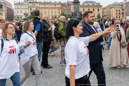 Miszalski, prezydent, obchody, Dzień Wolności i Praw Obywatelskich, obchody, Rynek, korowód, Drze