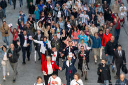 Miszalski, prezydent, obchody, Dzień Wolności i Praw Obywatelskich, obchody, Rynek, korowód, Drze