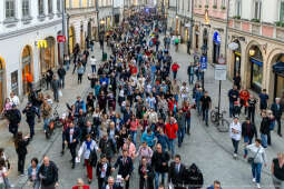 Miszalski, prezydent, obchody, Dzień Wolności i Praw Obywatelskich, obchody, Rynek, korowód, Drze
