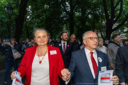 Miszalski, prezydent, obchody, Dzień Wolności i Praw Obywatelskich, obchody, Rynek, korowód, Drze