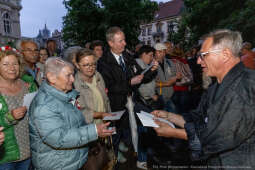 Miszalski, prezydent, obchody, Dzień Wolności i Praw Obywatelskich, obchody, Rynek, korowód, Drze