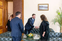 Dymna Anna, Miszalski Aleksander, prezydent, przewodniczący, spotkanie, Kosek Jakub