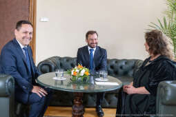 Dymna Anna, Miszalski Aleksander, prezydent, przewodniczący, spotkanie, Kosek Jakub