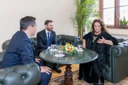 Dymna Anna, Miszalski Aleksander, prezydent, przewodniczący, spotkanie, Kosek Jakub