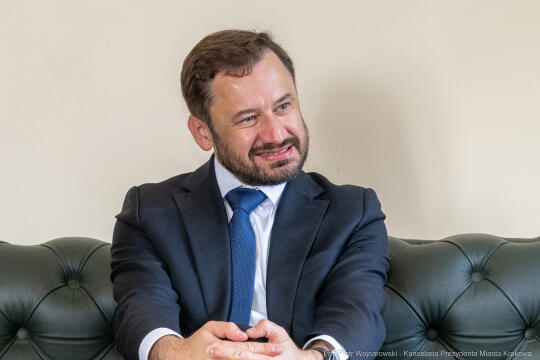 Dymna Anna, Miszalski Aleksander, prezydent, przewodniczący, spotkanie, Kosek Jakub