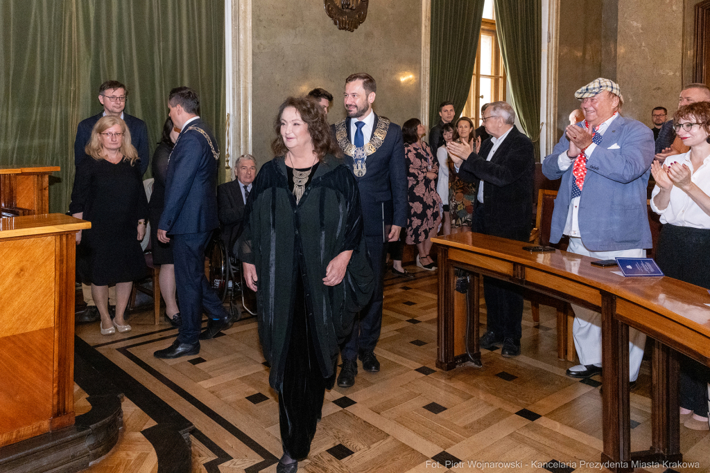 Dymna Anna, Miszalski Aleksander, prezydent, przewodniczący, spotkanie, Kosek Jakub, Honorowa Obywa  Autor: P. Wojnarowski