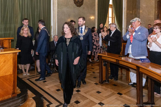 Dymna Anna, Miszalski Aleksander, prezydent, przewodniczący, spotkanie, Kosek Jakub, Honorowa Obywa